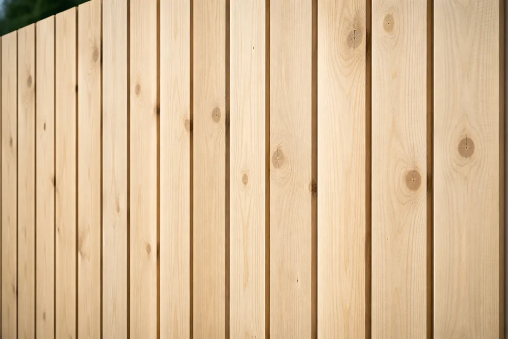 Spruce whitewood fence material paint ready