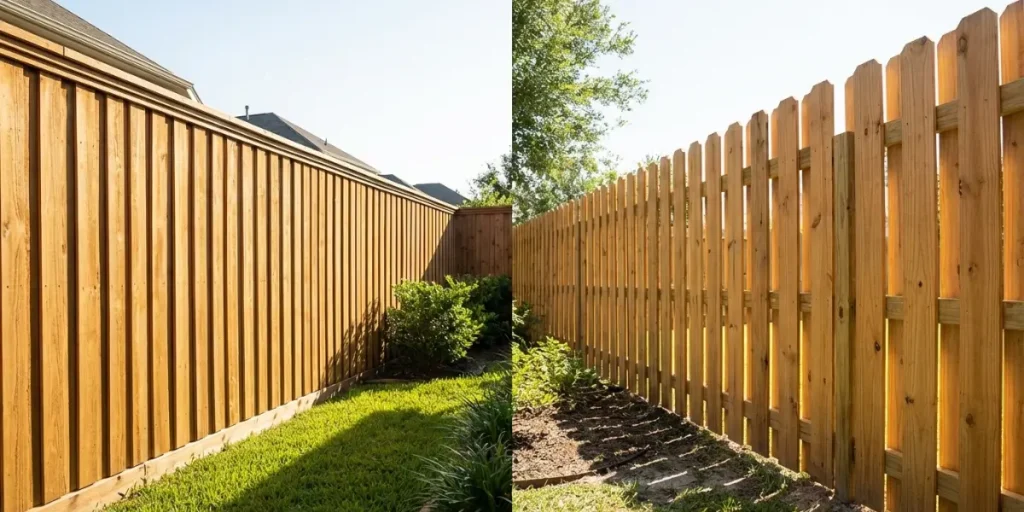Board on board vs shadowbox fence comparison