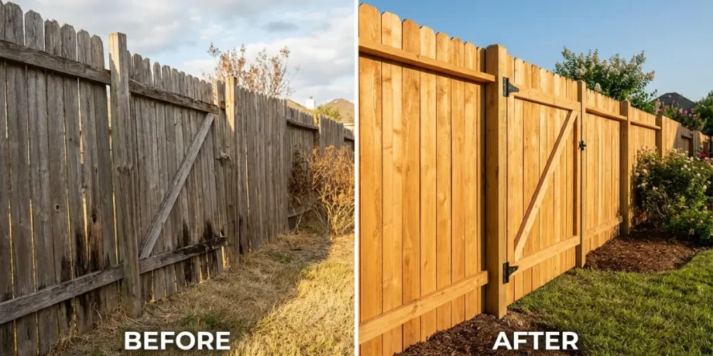 Fence repair in Spring TX