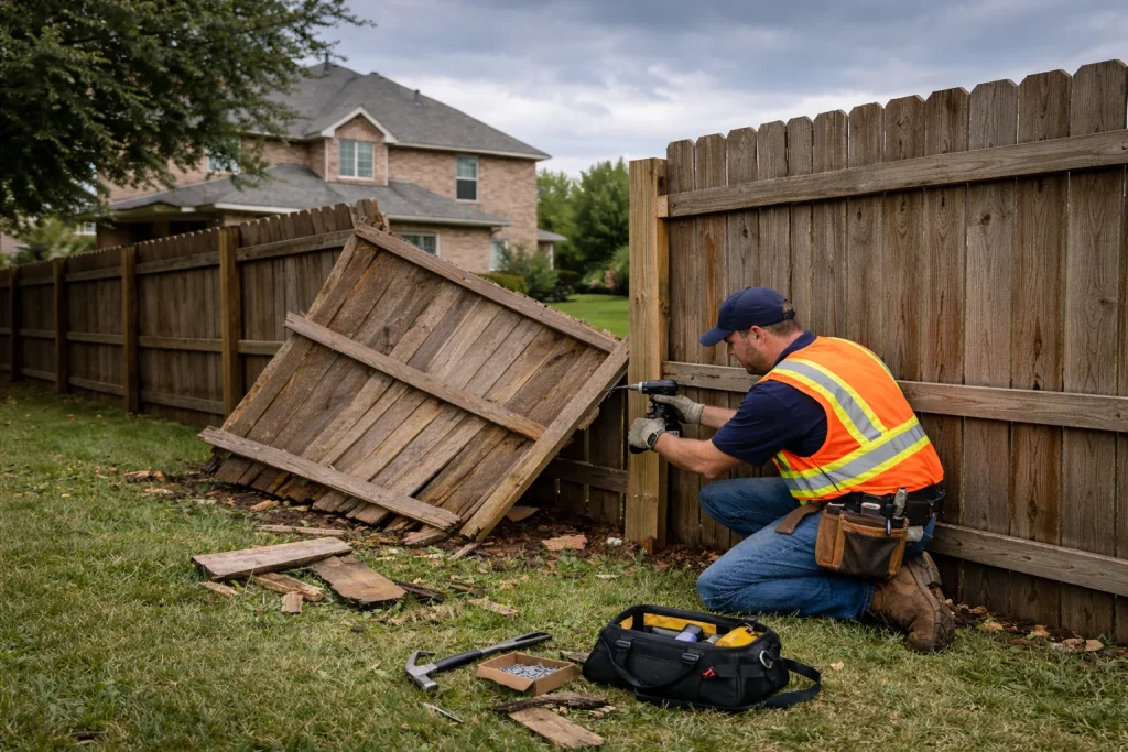 Emergency fence repair services in Cypress TX