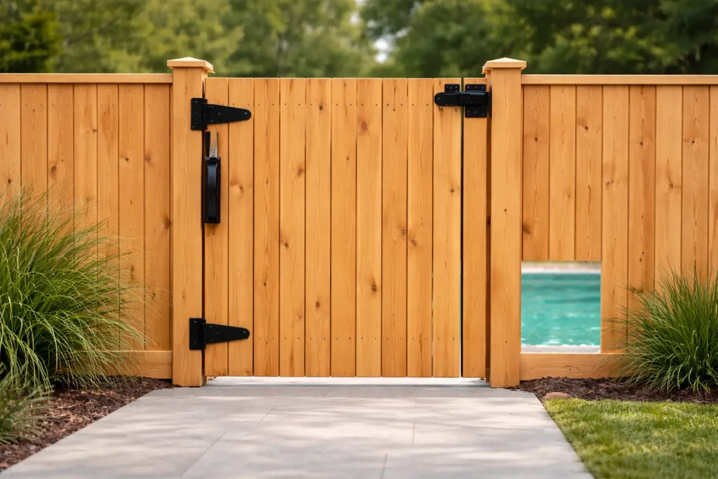 Pool gate installation in The Woodlands TX