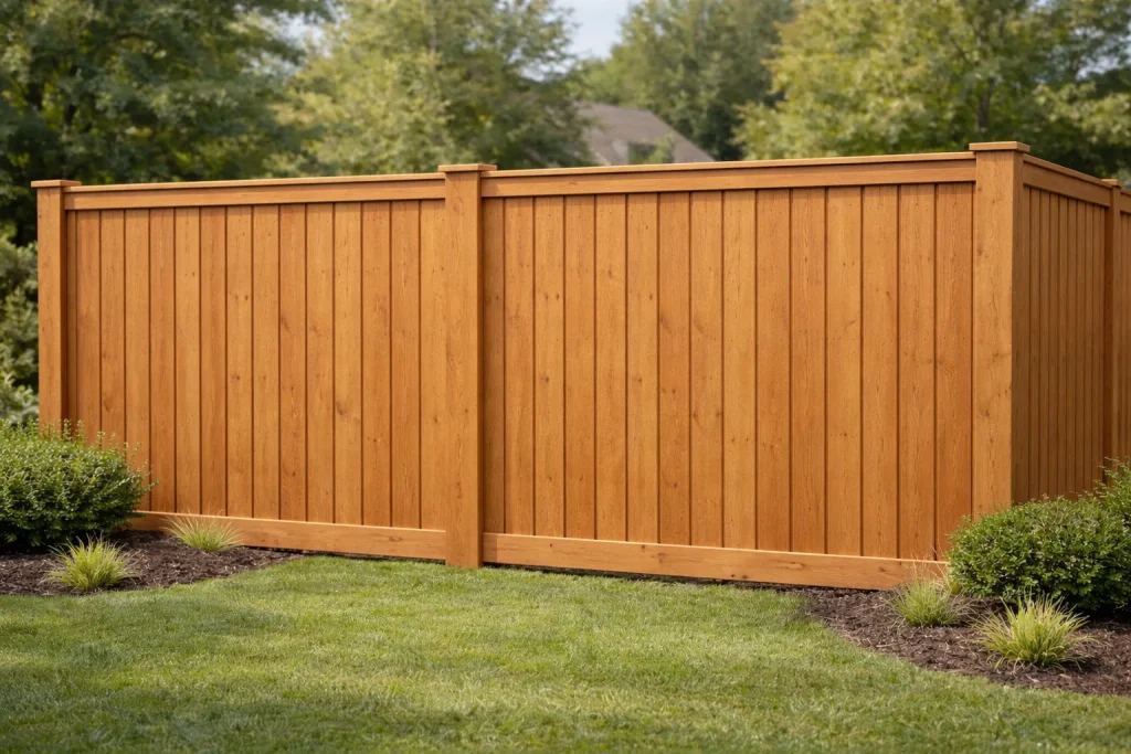 Cap and trim privacy fence installation Spring TX