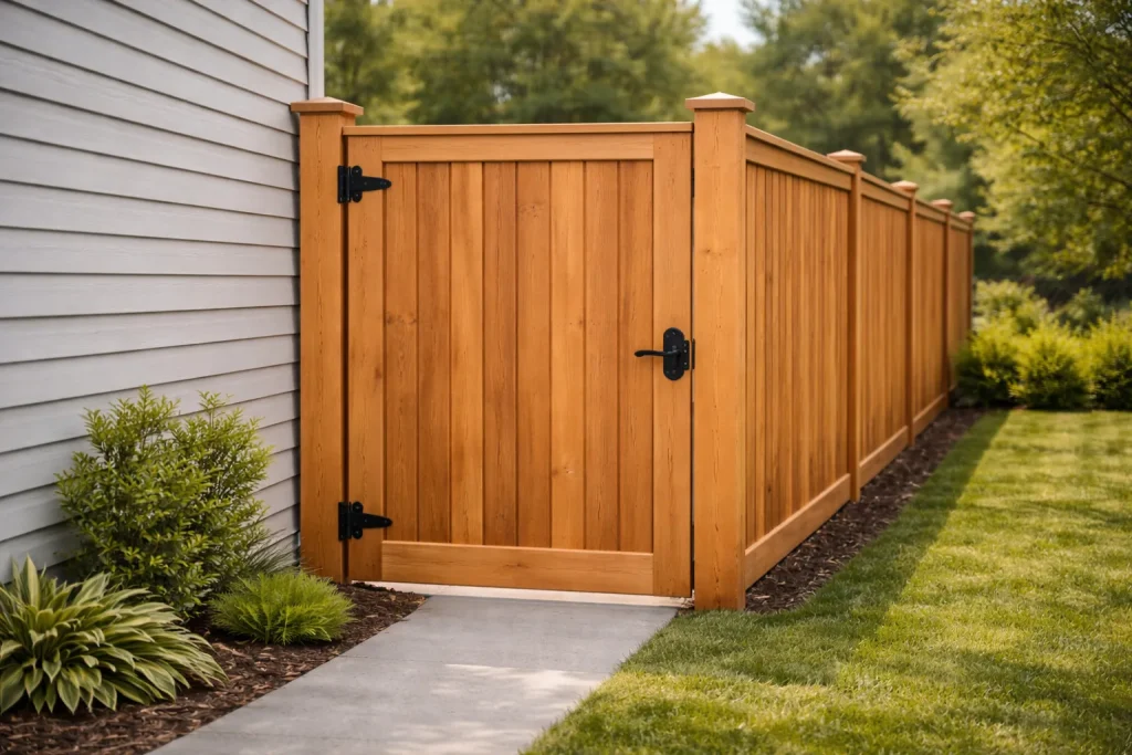 wood gate installation in Katy TX