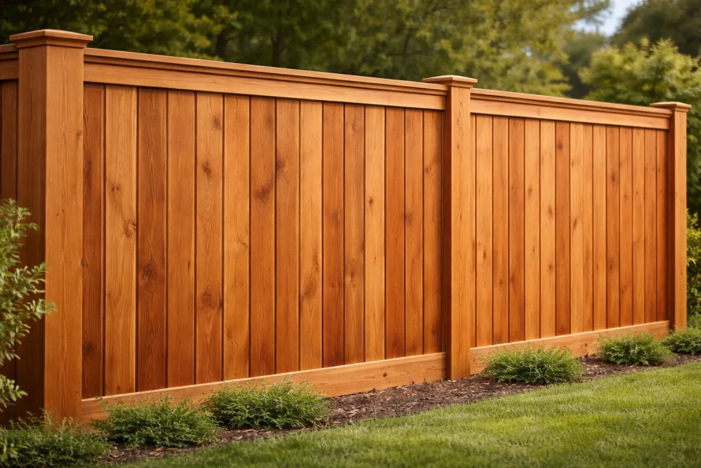 Wood fence installation Katy, TX | Cap and trim privacy fence