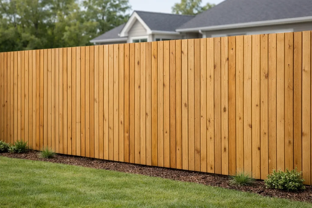 Privacy fence installation